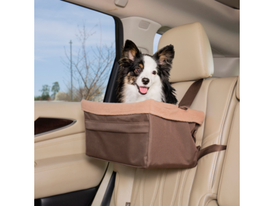 PetSafe Happy Ride™ Booster Seat - Autostoel voor kleine honden - Zitverhoger voor in de auto - Verkrijgbaar in 3 maten - Kleur bruin