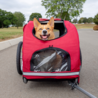 PetSafe PetSafe Happy Ride Aluminium Dog Bicycle Trailer - Hondenfietskar - Lichtgewicht - Medium in de kleur Rood - Large in de kleur Blauw PetSafe PetSafe Happy Ride Aluminium Dog Bicycle Trailer - Hondenfietskar - Lichtgewicht - Medium in de kleur Rood - Large in de kleur Blauw