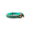 Dog With A Mission Leren Halsband voor Katten - One Size Verstelbaar 22-27cm - Dun en Zacht Leer met Turquoise Look - Dog with a Mission Tommy Dog With A Mission Leren Halsband voor Katten - One Size Verstelbaar 22-27cm - Dun en Zacht Leer met Turquoise Look - Dog with a Mission Tommy