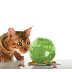 SlimCat - Voerbal voor Katten in Groen, Blauw, Oranje en Roze