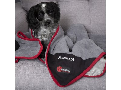 Scruffs Thermal Self-Heating Blanket - Warme deken voor Honden - Kleur Bruin/Beige of Zwart/Grijs - 110 x 72,5 cm