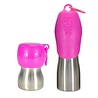 Kong Kong H2O drinkfles - RVS waterfles voor honden met afneembare drinkbak – Voor onderweg - Zwart, rood, oranje, groen, blauw, roze - 255 ml / 700 ml Kong Kong H2O drinkfles - RVS waterfles voor honden met afneembare drinkbak – Voor onderweg - Zwart, rood, oranje, groen, blauw, roze - 255 ml / 700 ml