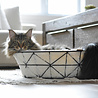 BeOneBreed BeOneBreed Metalen Kattenmand - Rond - Geometrische stijl - Inclusief Zacht Kussen - Zwart - 46 x 15 cm BeOneBreed BeOneBreed Metalen Kattenmand - Rond - Geometrische stijl - Inclusief Zacht Kussen - Zwart - 46 x 15 cm
