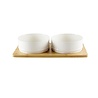 BeOneBreed BeOneBreed Ceramic & Bamboo Bowl Duo - 2 Keramische Drink- & Voerbakken met bamboe standaard - Wit - Small of Medium BeOneBreed BeOneBreed Ceramic & Bamboo Bowl Duo - 2 Keramische Drink- & Voerbakken met bamboe standaard - Wit - Small of Medium