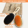DogsLife DogsLife Bamboo Brush & Bag - Dubbelzijdige hondenborstel - Siliconen massageborstel en zachte haarborstel - Voor een stralende vacht DogsLife DogsLife Bamboo Brush & Bag - Dubbelzijdige hondenborstel - Siliconen massageborstel en zachte haarborstel - Voor een stralende vacht