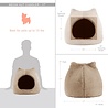 Petstages Petstages Meow Hut - Katteniglo – Knus en wasbaar kattenmandje - 43 x 43 cm - Verkrijgbaar in 2 kleuren: Wheat & Ivory Petstages Petstages Meow Hut - Katteniglo – Knus en wasbaar kattenmandje - 43 x 43 cm - Verkrijgbaar in 2 kleuren: Wheat & Ivory