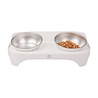 Paw in Hand Paw in Hand Verhoogde Dubbele Voerbak – Roestvrijstaal - Antislip - Geschikt voor Katten en Kleine tot Middelgrote honden - Zwart of Wit Paw in Hand Paw in Hand Verhoogde Dubbele Voerbak – Roestvrijstaal - Antislip - Geschikt voor Katten en Kleine tot Middelgrote honden - Zwart of Wit