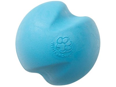 Drijvende & Stuiterende Hondenbal voor Werpstok - West Paw - Zogoflex Jive - Blauw, Groen, Oranje - XS/S/M