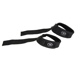 FITNESS MAD Padded Lifting Straps (paar) 61 x3.8cm neopreen pols support met katoenen strap Zwart