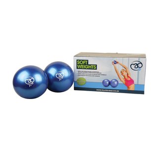 FITNESS MAD Balles lestées souple 2 x 500gr 12cm Bleu