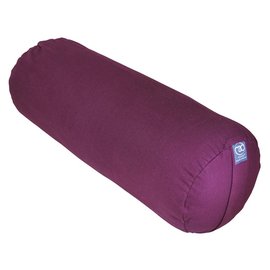 FITNESS MAD Organic Cotton Bolster 23x61 cm 100% organisch katoen Recron Vezel 2.3kg Pruim Rood