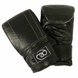 FITNESS MAD Leather Pro Bag Mitt Size L (Large) Black