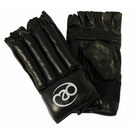 FITNESS MAD Leather Fingerless Bag Glove size S (Small) Black