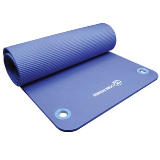 FITNESS MAD Studio Core Fitness Plus Mat Eyelets 182 x 58 x 1 cm (1.1kg) NBR Blue