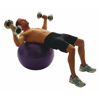 FITNESS MAD Studio Pro anti-burst 500Kg Swiss Gym Ball 55cm (1.3kg) with pump purple