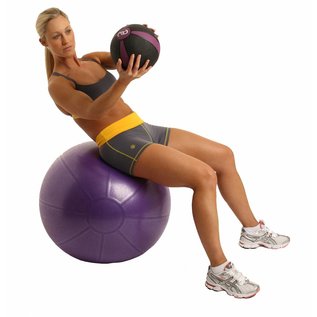 FITNESS MAD Studio Pro anti-burst 500Kg Swiss zitbal 55cm (1,3 kg) inclusief pomp lichaamslengte tot 167 cm Paars