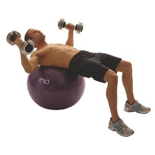 FITNESS MAD Swiss Ball avec pompe 500kg 65 cm (1,7 kg) violet