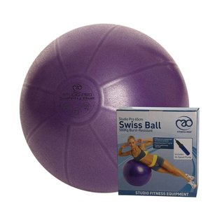 FITNESS MAD Studio Pro anti-burst 500Kg Swiss zitbal 65 cm (1,7 kg) inclusief pomp lichaamslengte 167-178 cm Paars