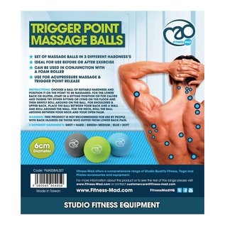 FITNESS MAD Trigger Point Massage Ball Set Lacrosse