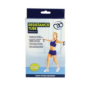 FITNESS MAD Tube de résistance Light 130 cm Noir-bleu clair