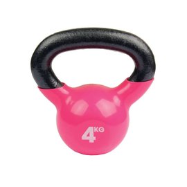 FITNESS MAD Gietijzeren Kettlebell vinyl coating (4 kg) Roze