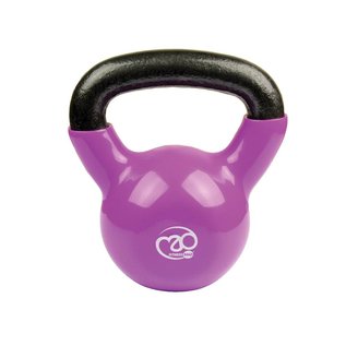 FITNESS MAD Gietijzeren Kettlebell met vinyl coating (8 kg) Paars