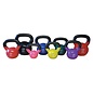 FITNESS MAD Gietijzeren Kettlebell met vinyl coating (10 kg) Licht rood