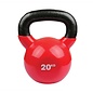 FITNESS MAD Gietijzeren Kettlebell met vinyl coating (20 kg) Rood