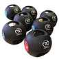 FITNESS MAD Medicine Ball Double grip uit een stuk gegoten Rubber 5kg Zwart