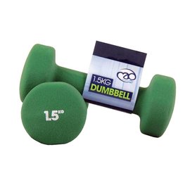 FITNESS MAD Dumbbells paar 3Kg (2 x 1.5kg) Neopreen Groen