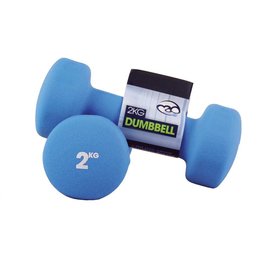 FITNESS MAD Dumbbells paar 4Kg (2 x 2.0kg) Neopreen Blauw