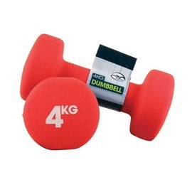 FITNESS MAD Dumbbells paar 8Kg (2 x 4.0kg) Neopreen Rood