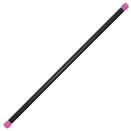 FITNESS MAD Studio Pro Fitness Bar 123x3.7cm iron core metaal NBR rubber caps 3kg Roze