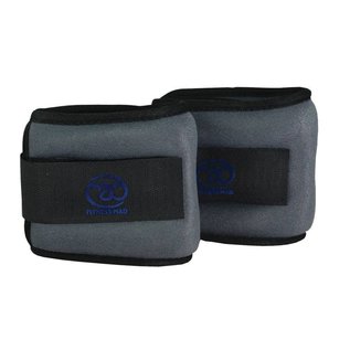 FITNESS MAD Pols en enkelgewichten paar 1Kg (2 x 0.5kg) met dubbele sluiting Grijs