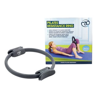 FITNESS MAD Fitness Mad Pilates Ring 14 inch (36cm) dubbele handvaten glasvezel Zwart