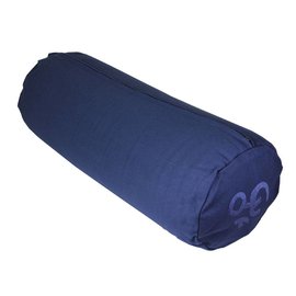 FITNESS MAD Buckwheat Bolster 23x61 cm 100% katoen boekweit vulling 4kg Blauw