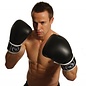 FITNESS MAD Leather Pro sparring gloves Kick 12oz Black white