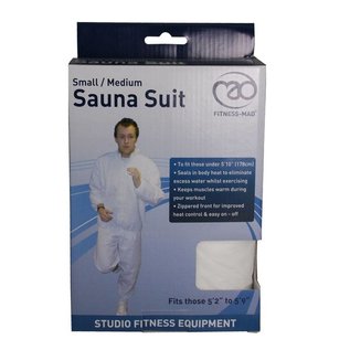 FITNESS MAD Sauna Suit PU size S/M Small Medium body length until 178 cm White