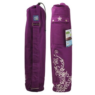 FITNESS MAD Sac pour tapis de Yoga Wildflower 63 x 14.5 cm 100% coton Violet