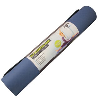 FITNESS MAD Tapis de Yoga 6mm Evolution Yoga Mat Plus bleu/gris 183 x 61 x 0.6 cm (1.5kg)