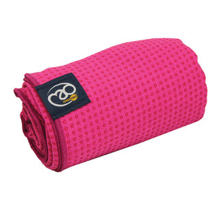 FITNESS MAD Fitness Mad Yoga mat handdoek anti slip 183cm Aubergine Grip Dot Yoga Mat Towel 183x60 cm met siliconen grip dots (phthalate vrij) ideaal voor studio of op reis