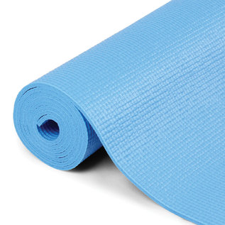 FITNESS MAD Fitness Mad Yoga Mat Fitnessmat 6mm 183x61cm WarriorII Plus PVC AZO DOP vrij Licht Blauw