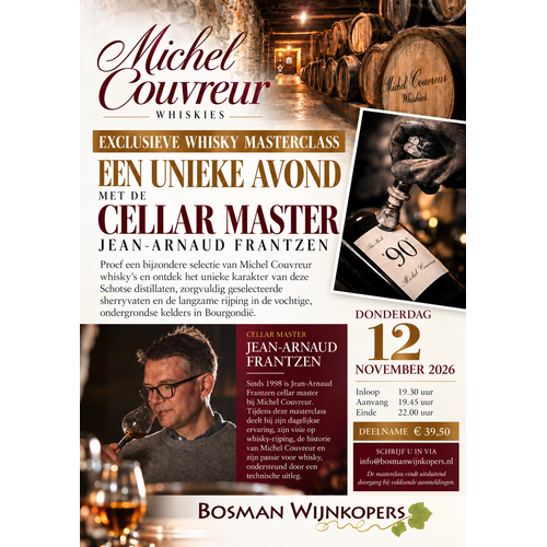 Michel Couvreur Masterclass Couvreur Whisky's donderdag 12 nov