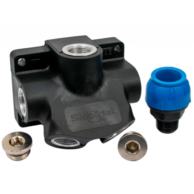 MUURPLAAT SET VOOR Ø 15 / 22 / 28 mm.