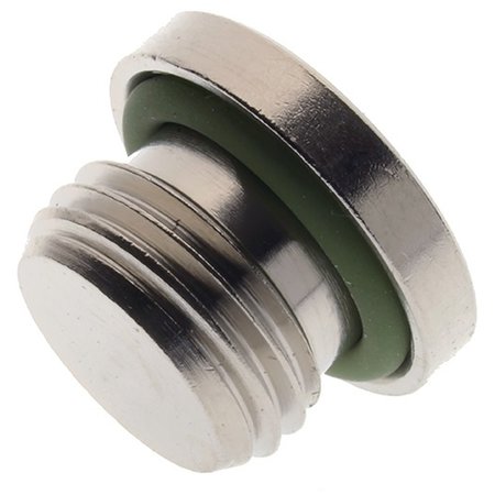 AIGNEP MESSING VERNIKKELD INBUSPLUG-RONDE KOP- BSP MALE MET FKM  O-RING - PLUG