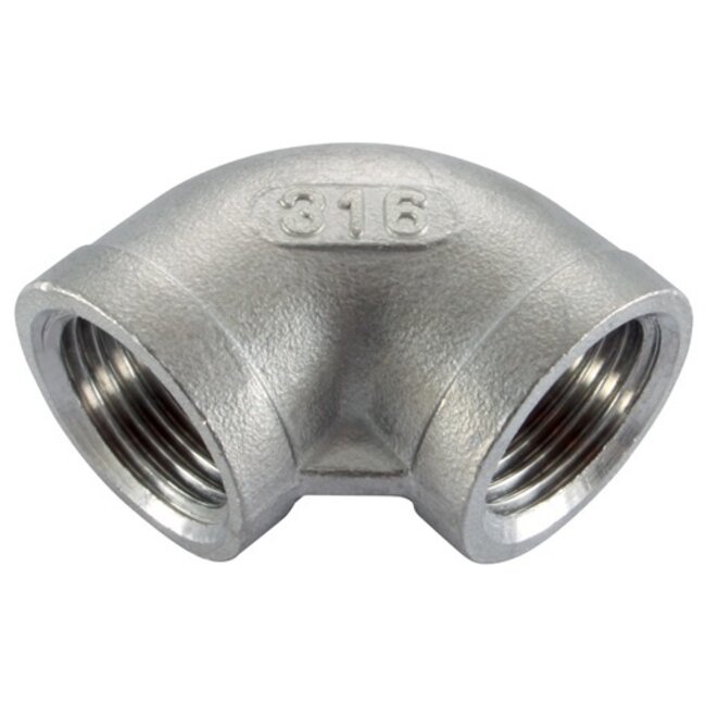 RVS FITWERK - RVS AISI-316 - KNIE 90° - BSP FEMALE