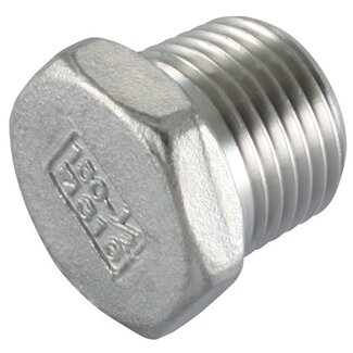 HAITIMA RVS FITWERK - RVS AISI-316 - PLUG - HOL/ZESKANT - BSPT MALE