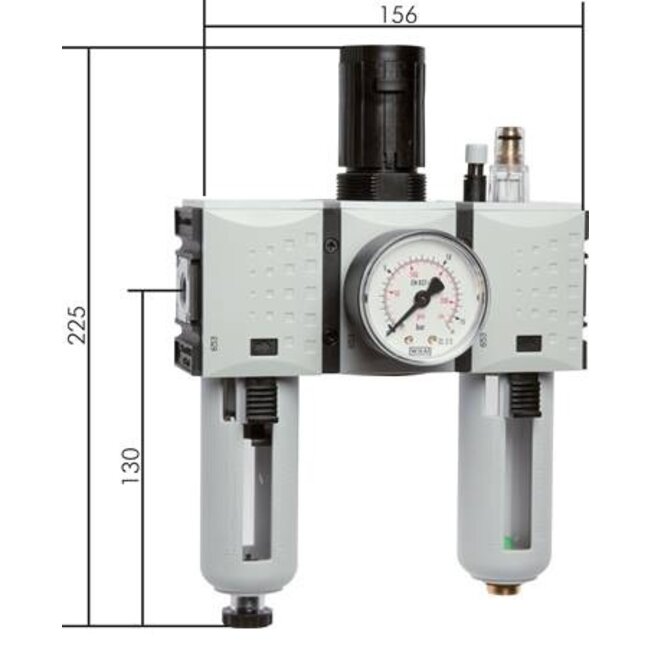 FUTURA - REGEL UNIT - 3-DELIG - SERIE 1- 1/4'' & 3/8''