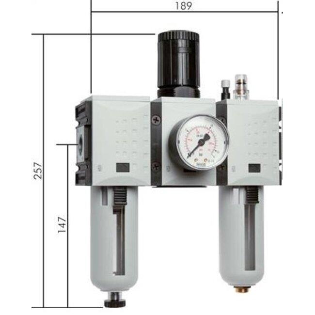 FUTURA - REGEL UNIT - 3-DELIG - SERIE 2- 3/8'' & 1/2''