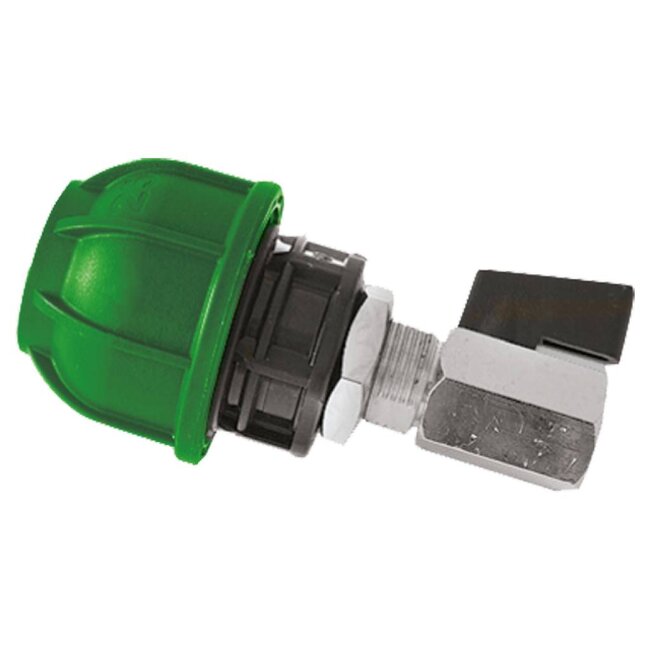 INSTEEKKOPPELING EINDKAP MET KOGELKRAAN